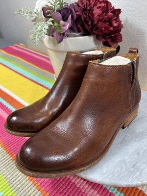 Kork-Ease Mindo Brown Glossy Leather Chelsea Ankle Boots Women’s Size US 8 M - Image 1 of 4