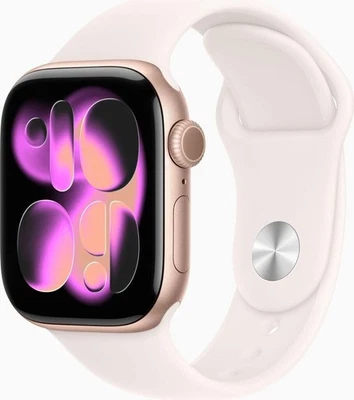 Apple Watch 11 GPS Alu Rose Gold 42mm Sport Band Light Blush S/M, NEU Sonstige - Bild 1 von 2
