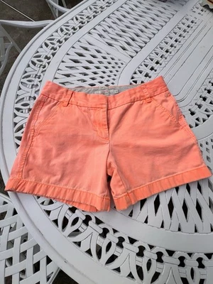 J.Crew Shorts Broken-in Chino Women's Size 2 Orange Peach Pockets 100% cotton - Image 1 of 4