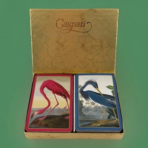 Caspari Audubon Birds Flamingo Heron Playing Cards 2 Decks - Picture 1 of 15