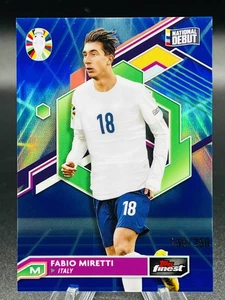 2023 Topps Finest Fabio Miretti Blue Vaporwave Refractor /250 SP RC Rookie Italy - Picture 1 of 2