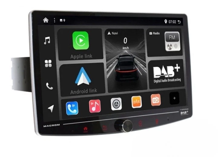 MACROM T1003DAB Autoradio Monitor Car Tablet Android Apple DAB+ BT T 1003 DAB - Immagine 1 di 4
