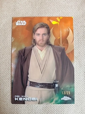 2025 Topps Chrome Star Wars Sapphire Obi-Wan Kenobi #138 Orange /25 - Image 1 of 2