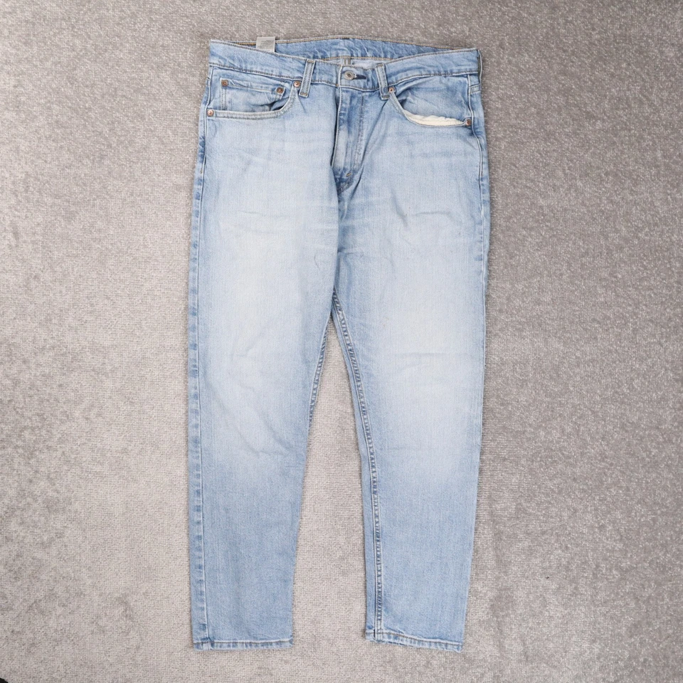 Levi's 512 Slim Fit Tapered Leg Denim Jeans Light Wash Blue Size 34x30 - Image 1 of 4