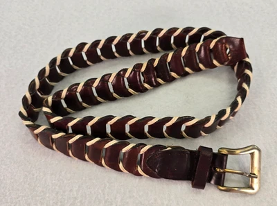 Cinturón de eslabones de cadena de cuero genuino y cuerda Wms M Hecho en Uruguay / ver medidas Foto 1 de 4