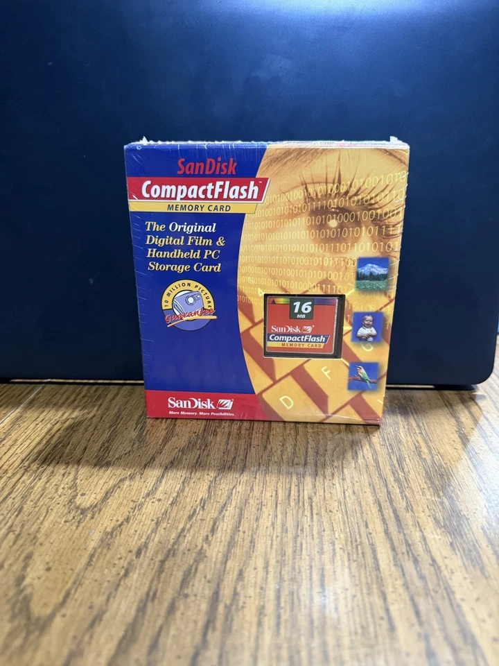 16MB SanDisk Compact Flash Card Memory Card SDCFB-16-455, Original Package - Image 1 of 2