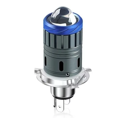 LED Motorcycle Headlight Lens Bulb H4 H6 BA20D for All Weather Conditions - Image 1 of 4