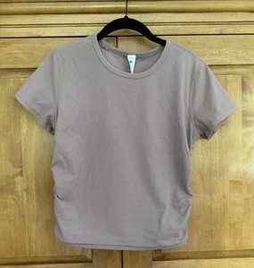 Lululemon All It Takes Ribbed Nulu Tee Twilight Rose - Size 8 - Picture 1 of 8