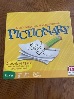 Pictionary Quick Sketches Hilarious Guesses Mattel Family Game 2013 - New Sealed - Image 1 of 4