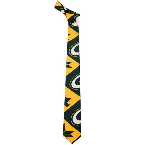 Green Bay Packers NFL FoCo Ugly Christmas Logo Printed Tie Cover
