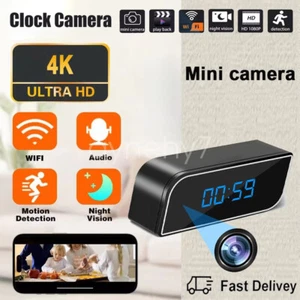 4K 1080p HD Mini WiFi Camera with Night Vision, Motion Detection Remote View LOT - Picture 1 of 25