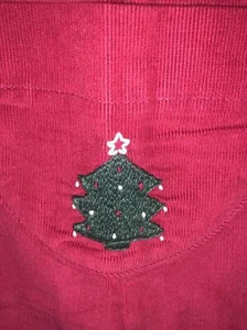 Neu mit Etikett Strasburg 3 Jahre roter Cord Longall bestickt Weihnachtsbaum Jungen NEU - Bild 1 von 6