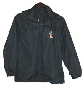 Women Small Tipsy Black Windbreaker Jacket Zip Up Hooded Rain Coat Cowgirl  - Picture 1 of 5