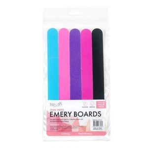5x Nail File Dual Sided Emery Boards Fingernails Toenail Manicure Colour Assort - Picture 1 of 4