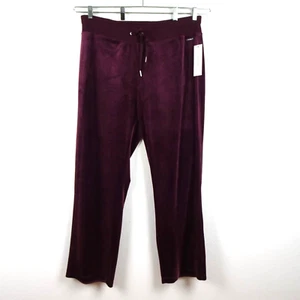 Calvin Klein Velour Pants Women's Plus Size 2X Red Pull On Elastic Waist - Picture 1 of 12