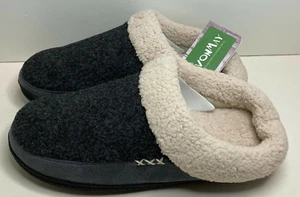Vonmay (Dasein) Slide on Slippers Memory Foam House Shoes Black Mens size 9-10 - Picture 1 of 3