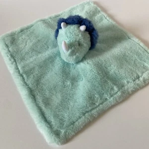 Parents Choice Light Blue Triceratops Dinosaur Plush Baby Security Blanket Lovey - Picture 1 of 5