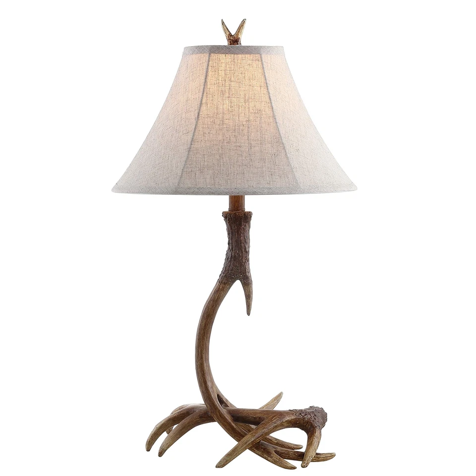 Jonathan Y JYL6305A Antler 27.5" Rustic Resin LED Table Lamp Traditional for Be