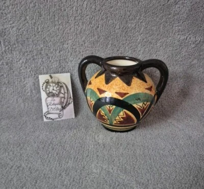 Petit vase / pot en faïence décoratif St Jean de Bretagne déco main - Photo 1/4