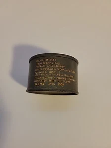 Military Can Ball Bearing April 1958 Green Can Marlin Rockwell Vintage - Picture 1 of 7