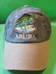 VINTAGE BASEBALLMÜTZE KAPPE ARUBA MIT PALMEN VERSTELLBAR GEBRAUCHT - Bild 1 von 4
