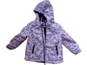 Jacke Gr. 98 Mädchen Rosa Einhorn Fleece Herzen 2-3Jahre Kapuze #K1 - Bild 1 von 10