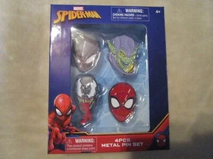 Marvel Spiderman 4pcs Metal Pin Set 2019 - Picture 1 of 3