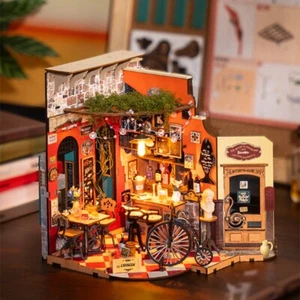 Rolife 3D LED Cheers Bar & Dining Dollhouse Miniature Wooden House Adult Gifts - Picture 1 of 9