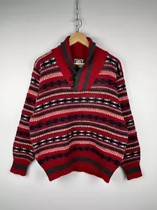 Suéter Henley Vintage Principles Isla de Lana Shetland Talla S (37"/94cm) - Imagen 1 de 11