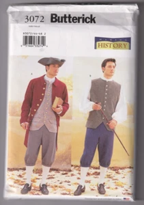 3072 BUTTERICK Historia - DISFRAZ: Revolucionario - Hombre 44/46/48" - Imagen 1 de 2