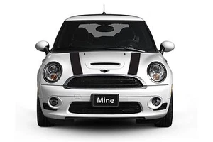 Black with Gray Hood Stripes for Mini Cooper 2007-2013 - Exact Fit No trimming - Picture 1 of 2