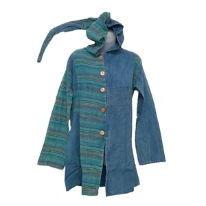 Women Blue Pixie Hippie Hoodie Festival Ladies Jacket Full Sleeved Ethnic Tops - Bild 1 von 28