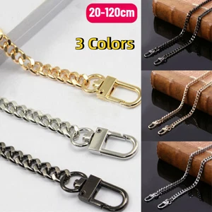 Cadena plana de repuesto de metal para bolso de hombro bolso correa bandolera 20/120 cm - Imagen 1 de 16