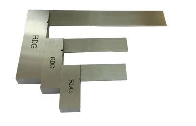 3PC ENGINEERS SQUARE SET 3", 4", 6" HARDENED GROUND HIGH QUALITY BY RDGTOOLS - image 1 of 2