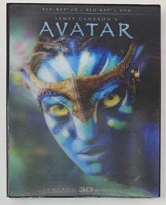 New Avatar Blu-ray 3D + Blu-ray + DVD with Slipcase Lenticular Holographic Cover - Imagen 1 de 3