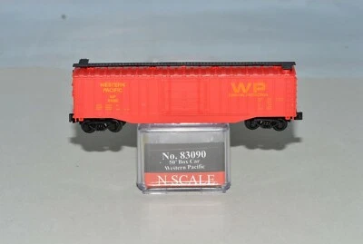 N Scale MRC Model Power 83090 WP 61052 Western Pacific 50' Box Car LNIB - Image 1 of 4