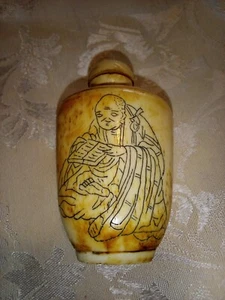 Vintage Bone Chinese Snuff Bottle - Picture 1 of 2