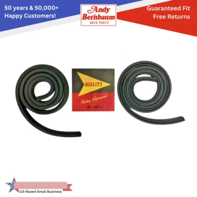 For 1955-1956 Plymouth Dodge Convertible Roofrail Weatherstrip Rubber Seal Black - Image 1 of 4