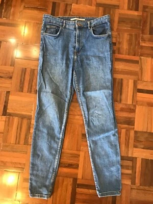 Zara Trafaluc denimwear denim blue jeans high rise skinny stretch EU 40 AU 12 - Image 1 of 4