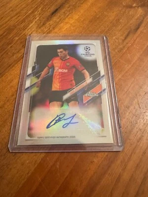 Topps Chrome UCL 2020-21 Taras Stepanenko CA-TS Shakhtar Donetsk Refractor Auto - Image 1 of 2