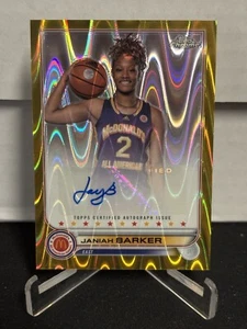 2022 Topps Chrome Mcdonalds Janiah Barker Gold RayWave refractor automático/50 UCLA - Imagen 1 de 2