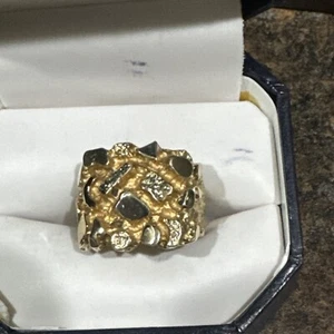 14 Karat Gold Nugget Ring Gr. 9 6,6 Gramm (a) - Bild 1 von 9