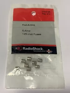 RadioShack 270-0145 Fast-Acting Fuses 6 Amp 125 Volts 270-0145 4 Pack - Picture 1 of 2