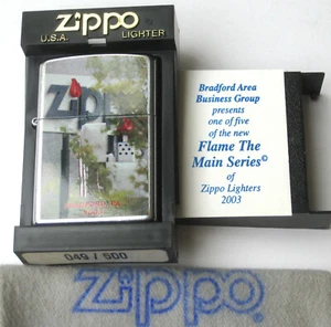 Zippo zuvor gesammelt nicht benutzt BRADFORD Feuerzeug FLAME THE MAIN SERIES 2003 - Bild 1 von 8