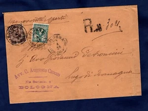 LETTERA DA BOLOGNA PER LUGO DI ROMAGNA 1906 con Flor c. 5 + effige V.E.II c. 40 - Imagen 1 de 2