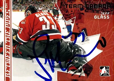 Jeff Glass - Signed 2007 In The Game Between The Pipes Team Canada Card #123 - Image 1 of 2