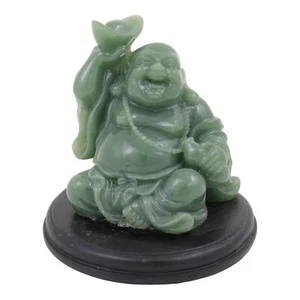 Statua Buddha con soldi di smeraldo - Lingotto che tiene la mano destra - Foto 1 di 4
