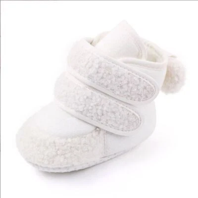 Recién Nacido Bebé Niñas Niños Suave Algodón Cochecito Piel Forrado Botas para Nieve Niño Pequeño Zapatos Cálidos Foto 1 de 4