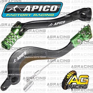 Apico schwarz grün hinten Bremse & Getriebe Pedalhebel für Kawasaki KX 450XC 2021-2023 - Bild 1 von 1