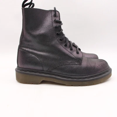 Botas con cordones Doc Dr Martens Pascal para mujer 7 gamuza craquelada cuero iridiscente Foto 1 de 4